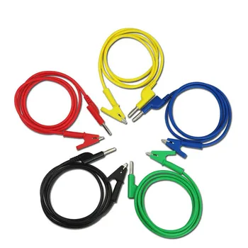 4mm Silastic Banana Plug to Crocodile Alligator Clip Test Probe Lead Wire 18AWG Cable Multimeter Probe Test Lead 1M 15A 
4mm Silastic Banana Plug to Crocodile Alligator Clip Test Probe Lead Wire 18AWG Cable Multimeter Probe Test Lead 1M 15A