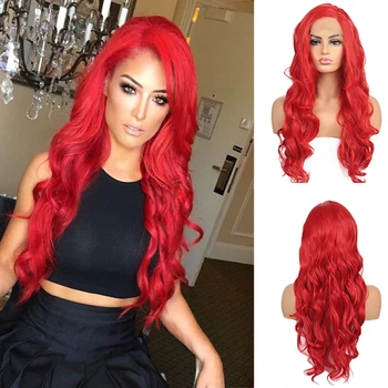 AIMEYA Red Long Body Wave Side Part Synthetic Lace Front Wig Half Hand Tied for Women Glueless Daily Wear Ladies Hair Lace Wigs
AIMEYA Red Long Body Wave Side Part Synthetic Lace Front Wig Half Hand Tied for Women Glueless Daily Wear Ladies Hair Lace Wigs