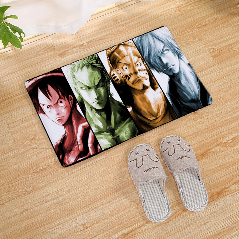Shop Generic Cartoon One Piece Luffy Anime Print Modern Home Doormat Insole Kitchen Carpet