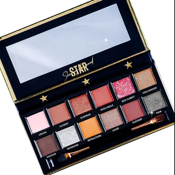 Makeup JoJo Twelve-Color Eye Shadow Pearly Lustre Matte Sequin Eyeshadow Compact with Eye Shadow Brush 
Makeup JoJo Twelve-Color Eye Shadow Pearly Lustre Matte Sequin Eyeshadow Compact with Eye Shadow Brush