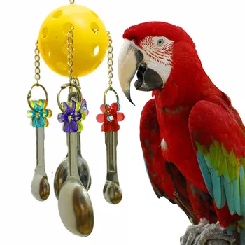 Pet Bird Hanging Toy Dreamcatcher Parrot Climbing Biting Rope Swing Stainless Steel Spoons Bite Toys Cockatiel Cage Accessories
Pet Bird Hanging Toy Dreamcatcher Parrot Climbing Biting Rope Swing Stainless Steel Spoons Bite Toys Cockatiel Cage Accessories