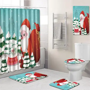 5Pcs/Set Merry Christmas Series Printing Bathroom Shower Curtain Toilet Cover Mat Non Slip Rug Set
5Pcs/Set Merry Christmas Series Printing Bathroom Shower Curtain Toilet Cover Mat Non Slip Rug Set