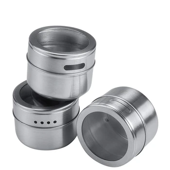Magnetic Spice Jar Set With Stickers Stainless Steel Spice Tins Spice Storage Container Pepper Seasoning Sprays Tools
Magnetic Spice Jar Set With Stickers Stainless Steel Spice Tins Spice Storage Container Pepper Seasoning Sprays Tools