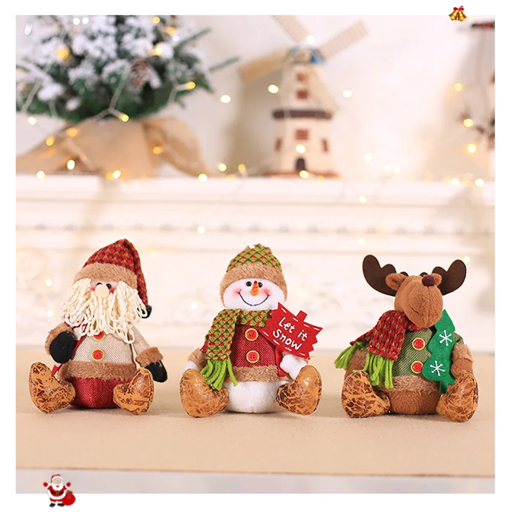 santa claus snowman elk dolls christmas ornaments