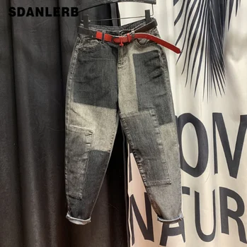 European Style Plus Size High-Waist Jeans Woman Color Panel Jeans 2020 Spring New Loose Denim Harem Pants Women Jeans Mom Jeans
European Style Plus Size High-Waist Jeans Woman Color Panel Jeans 2020 Spring New Loose Denim Harem Pants Women Jeans Mom Jeans