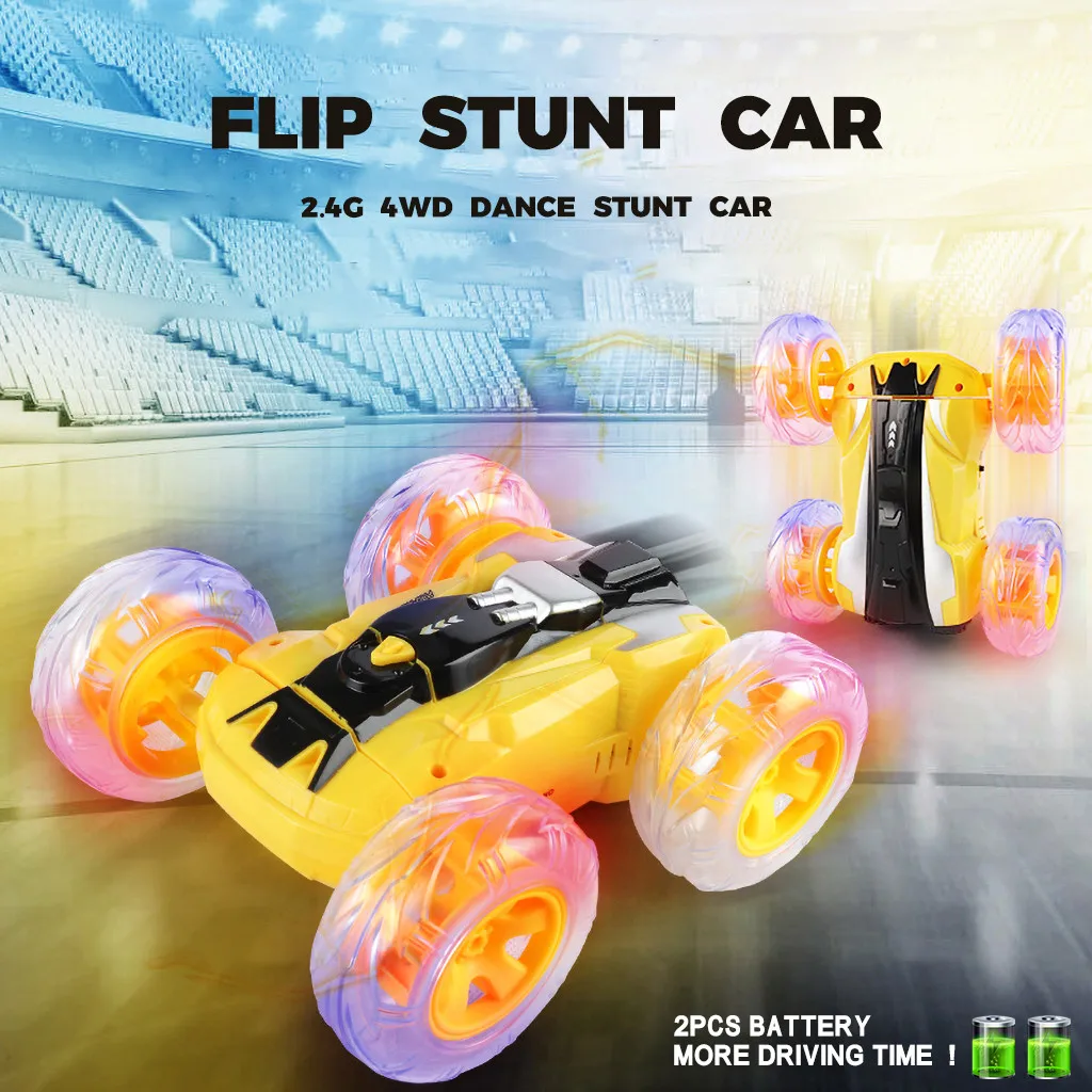 RC Cars 360 Degree Rotate Stunt Car Model LED Light 4WD High Speed Remote Control Cars Off-Road Toy Toys for Kids
RC Cars 360 Degree Rotate Stunt Car Model LED Light 4WD High Speed Remote Control Cars Off-Road Toy Toys for Kids