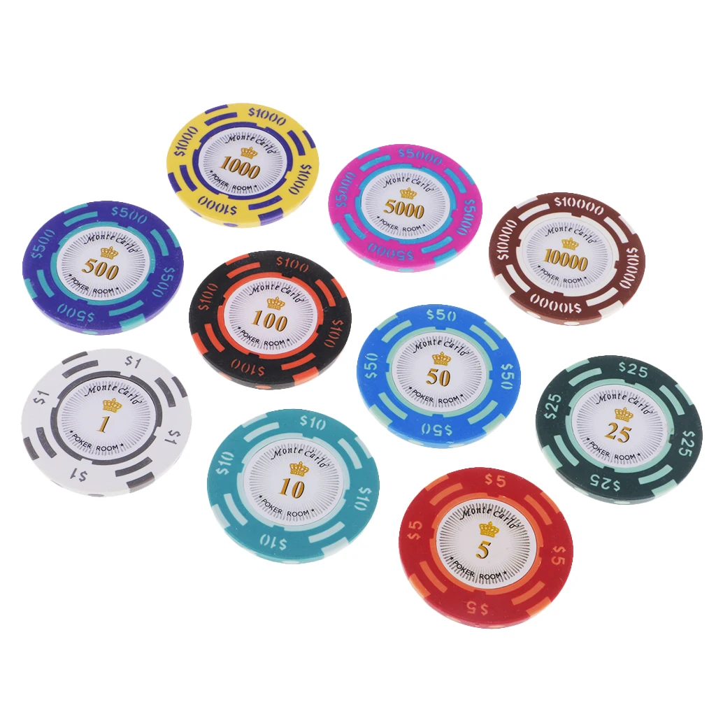 10 шт. покерные чипы игрушки монеты невалютные для казино игры Маджонга