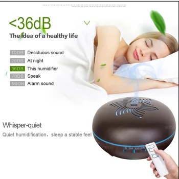 Remote Control Ultrasonic Humidifier Aroma Essential Oil Diffuser Grain Aromatherapy Diffuser With LED Light dark wood 500ML
Remote Control Ultrasonic Humidifier Aroma Essential Oil Diffuser Grain Aromatherapy Diffuser With LED Light dark wood 500ML