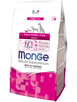 MONGE MONGE DOG EXTRA SMALL ADULT for adult dogs of small breeds with chicken
MONGE MONGE DOG EXTRA SMALL ADULT for adult dogs of small breeds with chicken