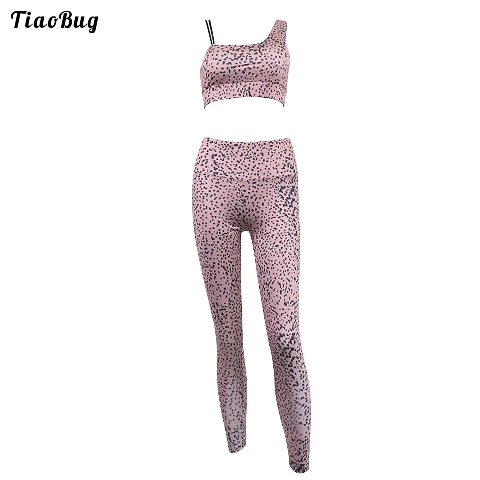 Pink 2Pcs Women Leopard Print Yoga Gym Fitness Suit U Neck Asymmetric Shoulder Straps Removable Padded Sport Bra Top With Pants
Pink 2Pcs Women Leopard Print Yoga Gym Fitness Suit U Neck Asymmetric Shoulder Straps Removable Padded Sport Bra Top With Pants