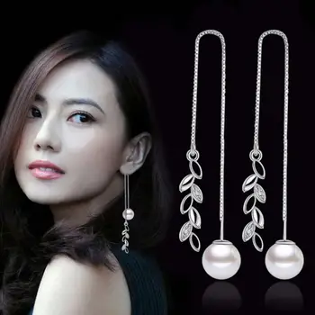 Kuziduocai New Fashion Fine Jewelry 925 Sterling Silver Zircon Pearl Wheat Spike Chain Tassel Rudiment Drop Earrings For Women
Kuziduocai New Fashion Fine Jewelry 925 Sterling Silver Zircon Pearl Wheat Spike Chain Tassel Rudiment Drop Earrings For Women