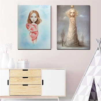 Canvas Paintings Nicoletta Ceccoli Wall Art Doll Poster Girl Prints Fish Home Decor Fairy Tale World Modular Picture For Bedroom
Canvas Paintings Nicoletta Ceccoli Wall Art Doll Poster Girl Prints Fish Home Decor Fairy Tale World Modular Picture For Bedroom
