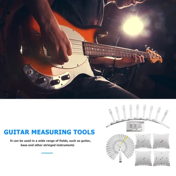 Guitar Measuring Instrument 1 Set Guitar Measuring Tool Understring Radius Feeler Notched Radius Gauges Guitar Accessories
Guitar Measuring Instrument 1 Set Guitar Measuring Tool Understring Radius Feeler Notched Radius Gauges Guitar Accessories