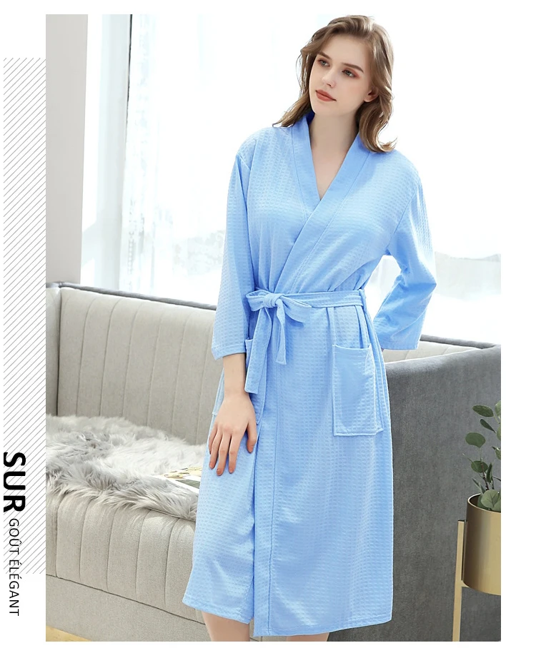 Waliicorners Autumn couple bathrobe thin section quick-drying absorbent for men and women for Bridesmaid Robes solid color couple bathrobe 19 H9dd815690176462c94e68e08cee2becdz