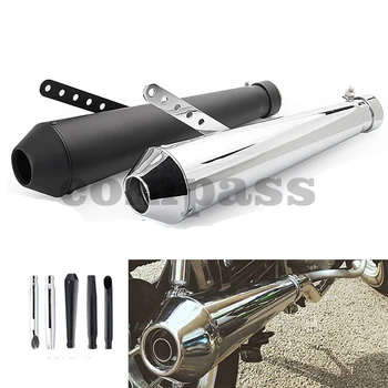 

Universal Motorcycle Cafe Racer Exhaust Pipe Muffler Tail Tube Silencer For Harley Bobbers Honda CRF230F CRF150F