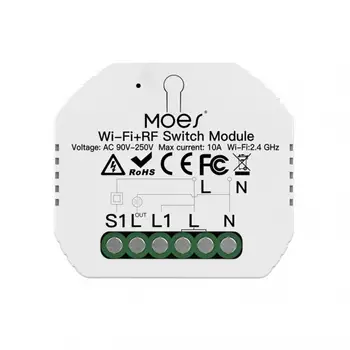 Light Switch 90-250V WiFi RF433 Smart Relay Switch Module 1 Gang 1/2 Way Hidden Smart Life/Tuya App Work With Alexa Google Home
Light Switch 90-250V WiFi RF433 Smart Relay Switch Module 1 Gang 1/2 Way Hidden Smart Life/Tuya App Work With Alexa Google Home