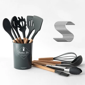22Pcs/Set Kitchen Cooking Utensil Silicone Non-stick Spoon Turner Spatula Kit Kitchen Household Supplies
22Pcs/Set Kitchen Cooking Utensil Silicone Non-stick Spoon Turner Spatula Kit Kitchen Household Supplies