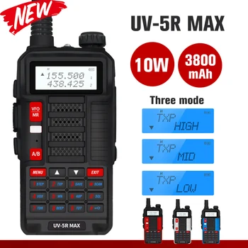 High Power 10W Baofeng UV-5R MAX Walkie Talkie uv5r max Two Way Radio USB Charging UV 5R Dual Band FM Transceiver 10KM Intercom
High Power 10W Baofeng UV-5R MAX Walkie Talkie uv5r max Two Way Radio USB Charging UV 5R Dual Band FM Transceiver 10KM Intercom