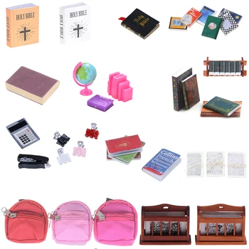 Notebook Books Newspaper Bookshelf Backpack Caculator Clamp Model Doll House Kid Toys Dollhouse Miniature Learning Accessories
Notebook Books Newspaper Bookshelf Backpack Caculator Clamp Model Doll House Kid Toys Dollhouse Miniature Learning Accessories