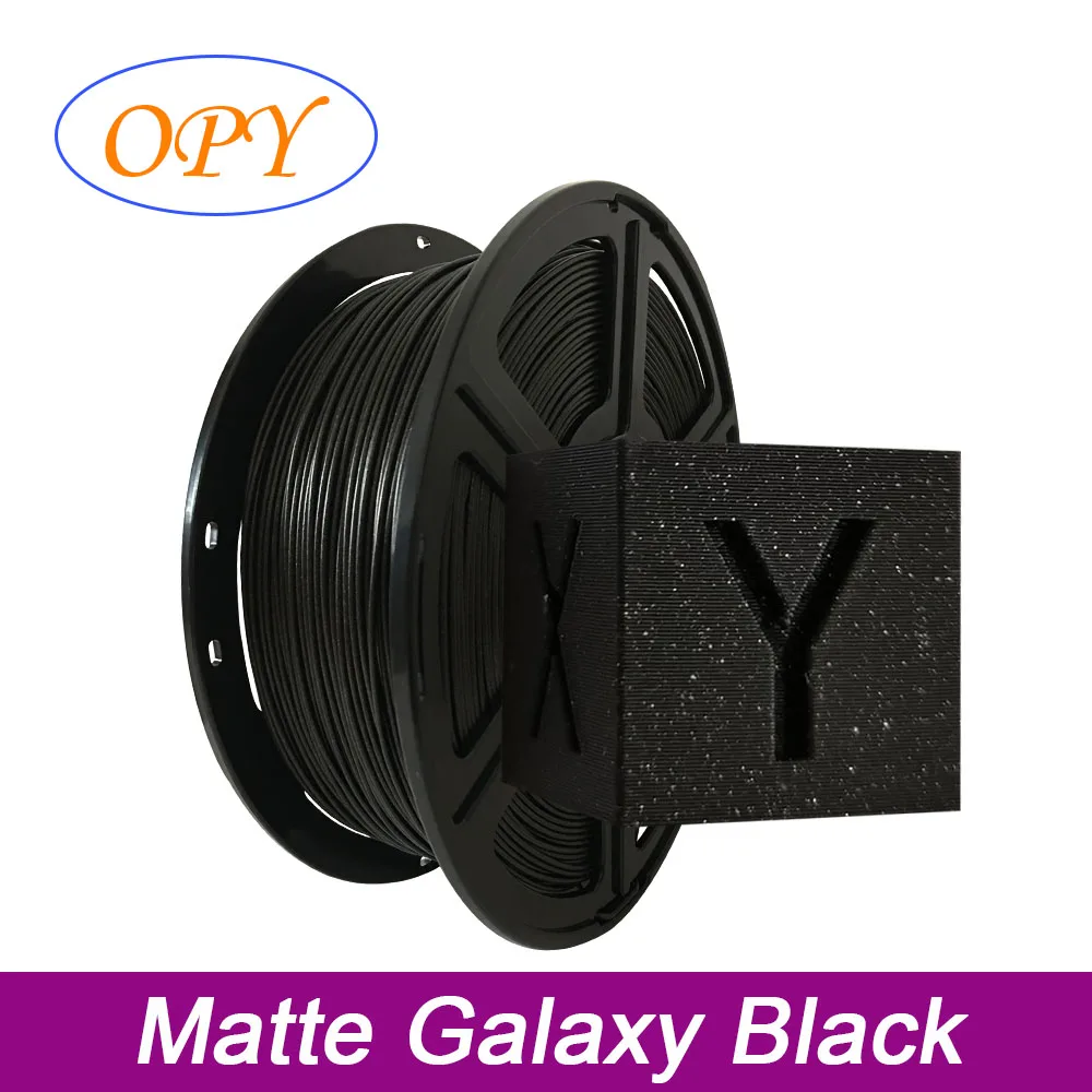 

OPY Sparkle Galaxy PLA Filament Glow In Dark Luminous Green 1kg 1.75mm 10M 100G Twinkling Matte Black Plastic For 3D Printer