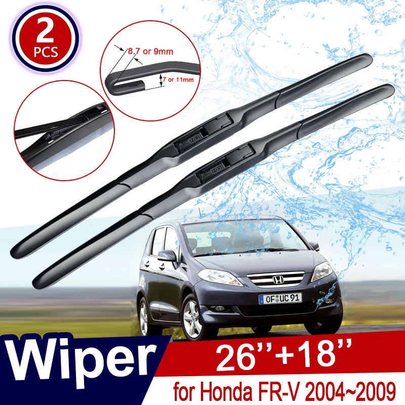 

2x Car Wiper Blades for Honda FR-V FRV 2004~2009 Accessories 2005 2006 2007 2008 Front Window Windscreen Windshield Sticker Good