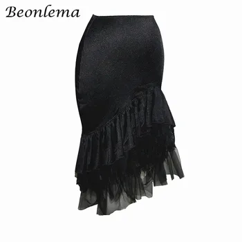 Beonlema Women Black Goth Skirt 2019 Ruffle Strap Skirts Long Maxi Fashion Streetwear Skirt Female Gothic Clothing 
Beonlema Women Black Goth Skirt 2019 Ruffle Strap Skirts Long Maxi Fashion Streetwear Skirt Female Gothic Clothing
