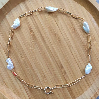 Exquisite fashion creative splicing pearl necklace real irregular freshwater pearl Collar Jewelry women man trendy punk choker
Exquisite fashion creative splicing pearl necklace real irregular freshwater pearl Collar Jewelry women man trendy punk choker