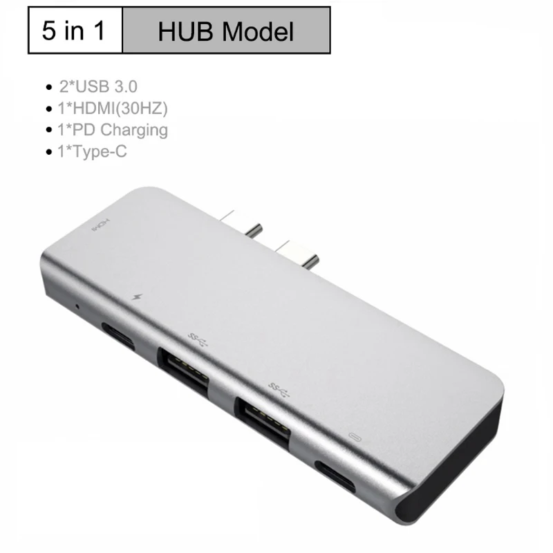 USB C HUB 5 in 1 Dual Type-C to Multi USB 3.0 HDMI for MacBook Pro Air Adapter Thunderbolt 3 Dock USB C 3.1 Port Type C HUB
USB C HUB 5 in 1 Dual Type-C to Multi USB 3.0 HDMI for MacBook Pro Air Adapter Thunderbolt 3 Dock USB C 3.1 Port Type C HUB