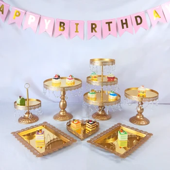 Tobs Mirror Crystals Decor Supplies Wedding Cake Stand Set Party Cupcake Tower Stand Dessert Display Decor Tray Metal Round
Tobs Mirror Crystals Decor Supplies Wedding Cake Stand Set Party Cupcake Tower Stand Dessert Display Decor Tray Metal Round