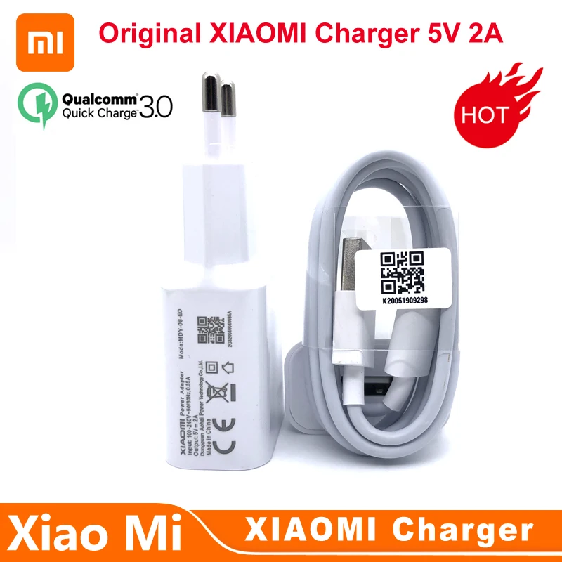 Original XIAOMI Fast Charger 5V 2A White Power Adapter Data sync Cable for Redmi 4 4A 5 3 3s Note 3 4 4X 5 6xiao Mi 4 note7pro
Original XIAOMI Fast Charger 5V 2A White Power Adapter Data sync Cable for Redmi 4 4A 5 3 3s Note 3 4 4X 5 6xiao Mi 4 note7pro