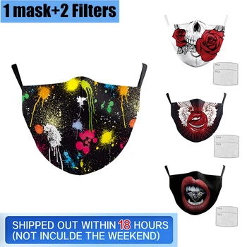 PM 2.5 Filter Reusable Washable Horror Mask with Skull Printing Protective Mouth Mask Anti Dust Face With Party Halloween Mask
PM 2.5 Filter Reusable Washable Horror Mask with Skull Printing Protective Mouth Mask Anti Dust Face With Party Halloween Mask