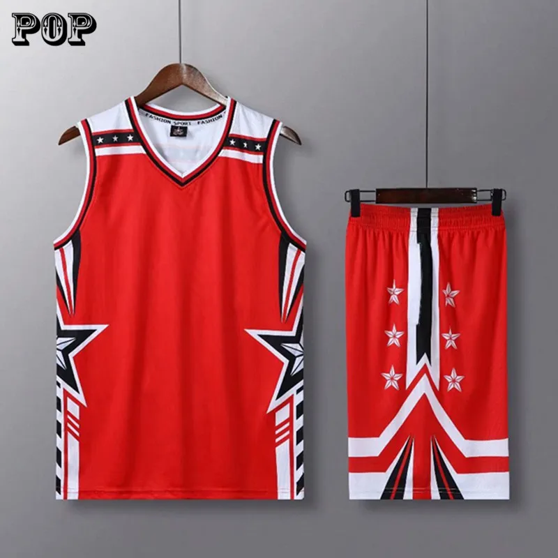 Men Basketball Set Uniforms Kits Sports Clothes Personality Printed Basketball Jerseys Training Shirts Shorts Tracksuits Custom
Men Basketball Set Uniforms Kits Sports Clothes Personality Printed Basketball Jerseys Training Shirts Shorts Tracksuits Custom