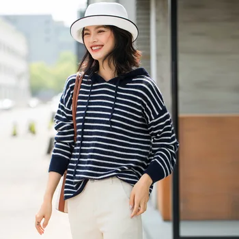 Women Knitted Sweater Harajuku Knit Pullover Winter Tops for Women Hooded Clothes Luxury Fringe Sweaters Designer Striped Jumper 
Women Knitted Sweater Harajuku Knit Pullover Winter Tops for Women Hooded Clothes Luxury Fringe Sweaters Designer Striped Jumper