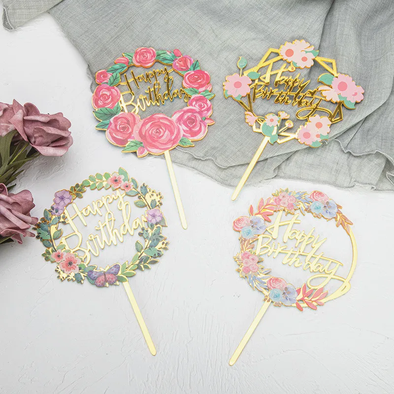 Plant Happy Birthday Cake Toppers Golden Silver 3D Acrylic Birthday party Cupcake topper for Kids Dessert decoration Baby shower
Plant Happy Birthday Cake Toppers Golden Silver 3D Acrylic Birthday party Cupcake topper for Kids Dessert decoration Baby shower