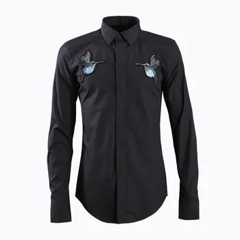 New Men Shirt Luxury Double Bird Embroidery Long Sleeve Mens Shirts Fashion Simple Slim Fit Mens Dress Shirts Plus Size 4xl
New Men Shirt Luxury Double Bird Embroidery Long Sleeve Mens Shirts Fashion Simple Slim Fit Mens Dress Shirts Plus Size 4xl