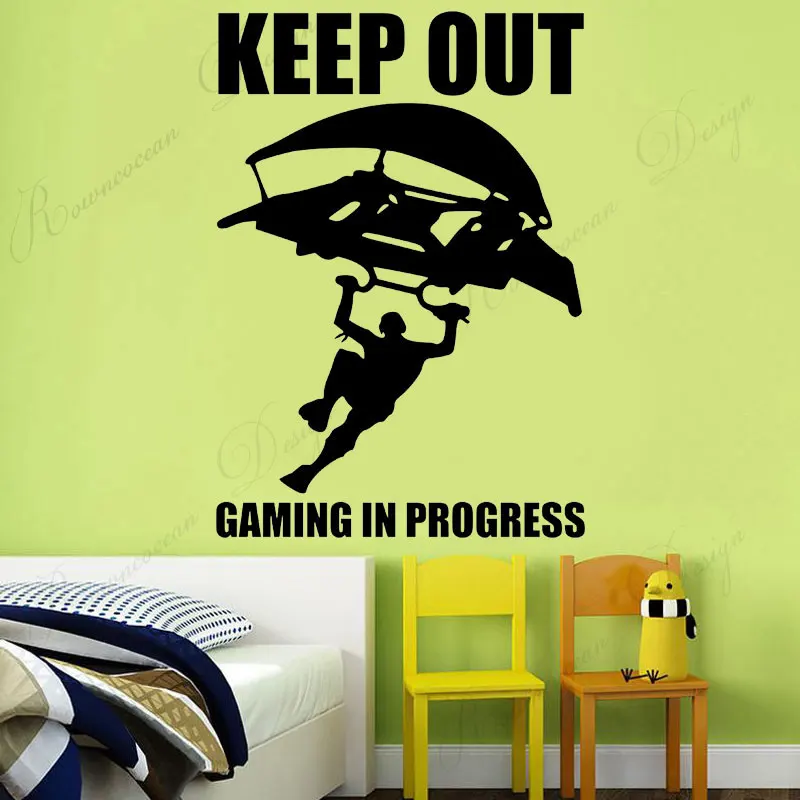 Keep Out Gaming In Progress Battle Royale геймер настенный стикер виниловый домашний декор для