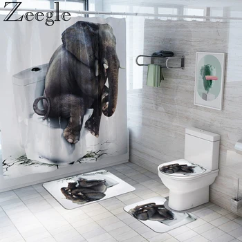 Zeegle Bathroom Curtain Waterproof Shower Curtain Anti-slip Bathroom Carpet Set Washable Toilet Rug Absorbent Bath Mat Set
Zeegle Bathroom Curtain Waterproof Shower Curtain Anti-slip Bathroom Carpet Set Washable Toilet Rug Absorbent Bath Mat Set