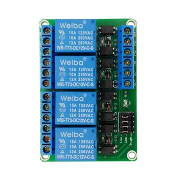 4 Way 5V 12V 24V Relay Module High/Low Level Trigger Relay Control MCU Extension Development Board With optocoupler
4 Way 5V 12V 24V Relay Module High/Low Level Trigger Relay Control MCU Extension Development Board With optocoupler