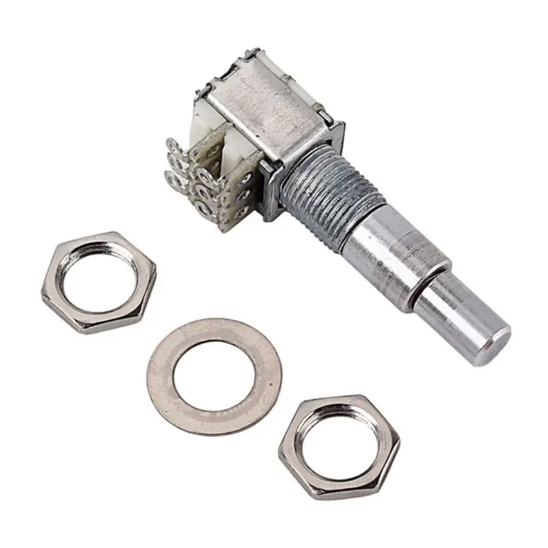Guitar Bass Mini Dual Pots Stacked Concentric Potentiometer Center Detent B50K