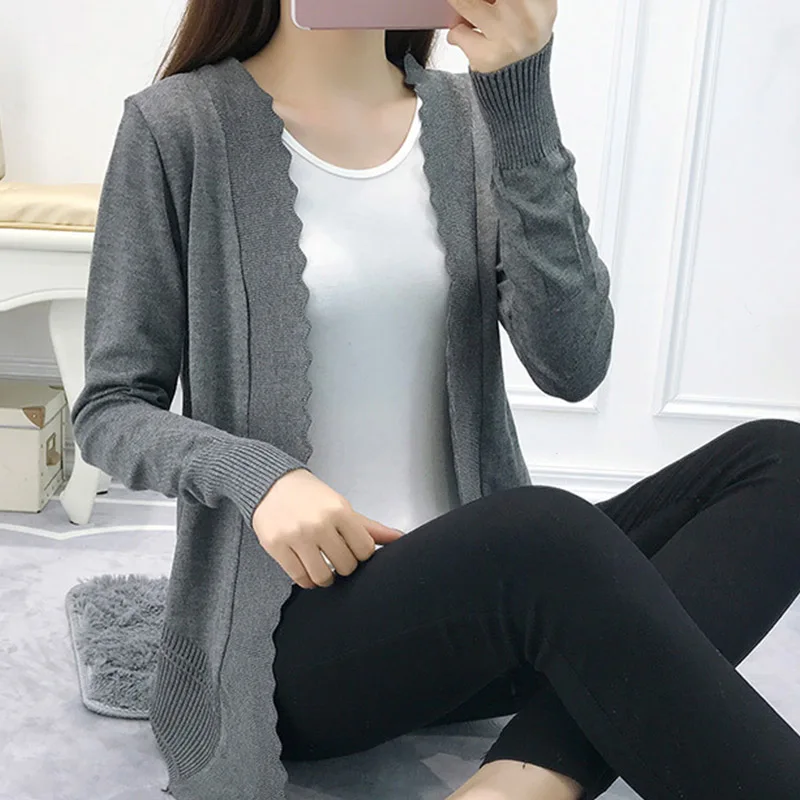 Casual All-match Women Cotton Knitted Cardigan Long Sleeves Jacket Ice Silk V-neck Loose Sunscreen Top Coat Outwear
Casual All-match Women Cotton Knitted Cardigan Long Sleeves Jacket Ice Silk V-neck Loose Sunscreen Top Coat Outwear