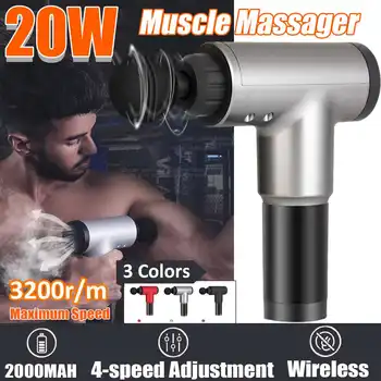 3200r/min 4 Gears Massage Gun Deep Muscle Massager Muscle Pain Body Massage Exercising Relaxation Slimming Shaping Pain Relief
3200r/min 4 Gears Massage Gun Deep Muscle Massager Muscle Pain Body Massage Exercising Relaxation Slimming Shaping Pain Relief