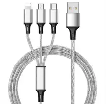 5A 1-to-3 Fast Charging Data Cable For Micro Usb + Type C + for Iphone Intelligent Shunting Cable Multi-Charger Connector Head
5A 1-to-3 Fast Charging Data Cable For Micro Usb + Type C + for Iphone Intelligent Shunting Cable Multi-Charger Connector Head