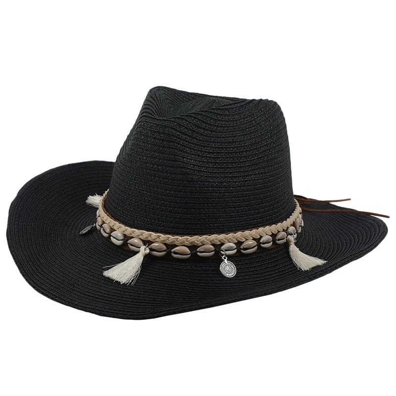 Shell Tassels Cowgirl Summer Hat Straw Hat For Women Men Western Cowboy Hat Lady Trendy Woven Sun Hat Beach Cap
Shell Tassels Cowgirl Summer Hat Straw Hat For Women Men Western Cowboy Hat Lady Trendy Woven Sun Hat Beach Cap