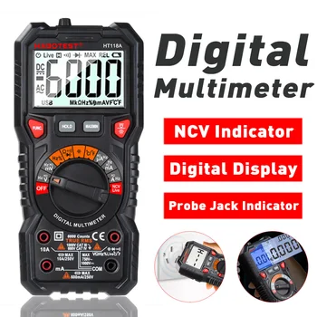 HABOTEST HT118A/C/D NCV Digital Multimeter 6000 counts Auto Ranging AC/DC voltage Meter LCD Back Light Large Screen Multimeters
HABOTEST HT118A/C/D NCV Digital Multimeter 6000 counts Auto Ranging AC/DC voltage Meter LCD Back Light Large Screen Multimeters