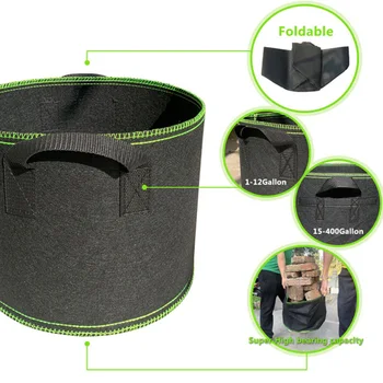 1/2/3/5/7/10/12/15/20 Gallon Planting Grow Bags Non-Woven Fabric Pots With Handles Eco Friendly Planting Bag Seedling Flower Pot
1/2/3/5/7/10/12/15/20 Gallon Planting Grow Bags Non-Woven Fabric Pots With Handles Eco Friendly Planting Bag Seedling Flower Pot