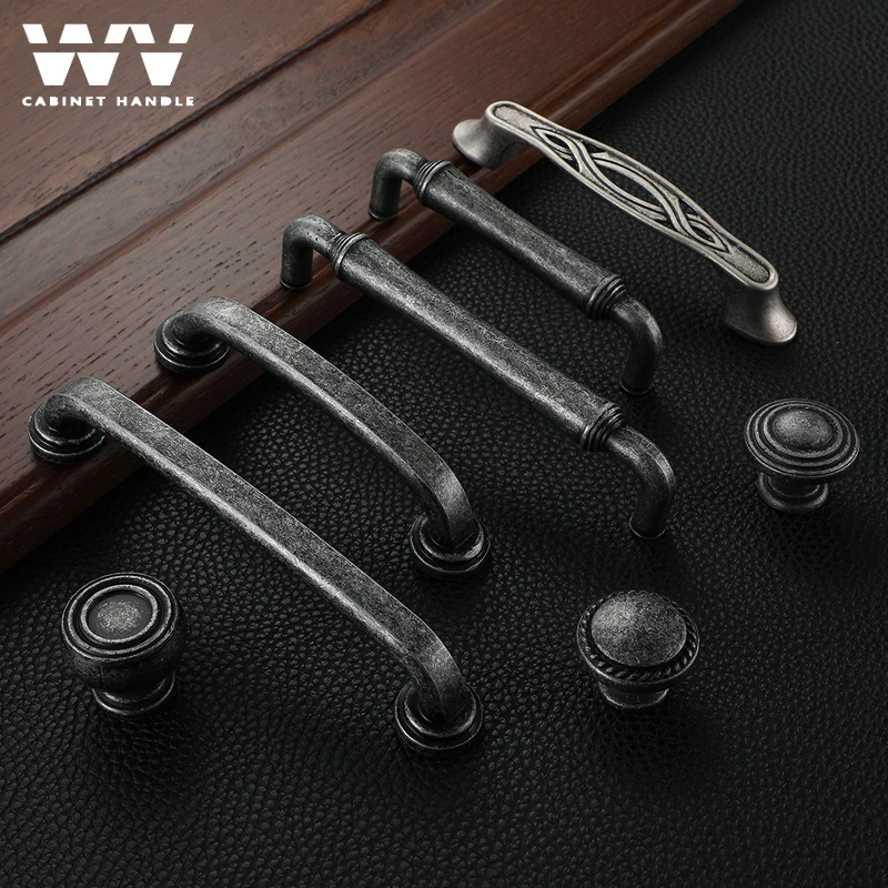 WV Ретро кухонные дверные ручки для дверей шкафа винтажные мебельная фурнитура