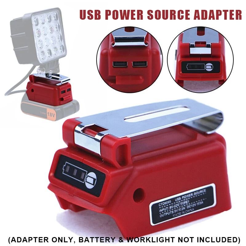 1pc USB Power Source Durable Power Source Adapter DC 12V MAX 5A For BLACK & DECKER 20V Li-Ion Battery
1pc USB Power Source Durable Power Source Adapter DC 12V MAX 5A For BLACK & DECKER 20V Li-Ion Battery