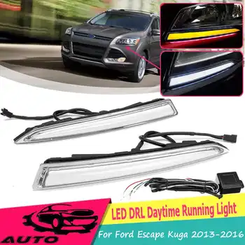 2PCS Daytime Running Light DRL LED Fog Lamp Cover For Ford Kuga Escape 2013 2014 2015 2016 With Yellow Turning Signal Functions
2PCS Daytime Running Light DRL LED Fog Lamp Cover For Ford Kuga Escape 2013 2014 2015 2016 With Yellow Turning Signal Functions
