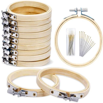 LMDZ 12 PCS Embroidery Hoop Round Embroidery Hoop Bamboo Circle Cross Stitch Hoop Ring with Embroidery Needle for Craft Sewing
LMDZ 12 PCS Embroidery Hoop Round Embroidery Hoop Bamboo Circle Cross Stitch Hoop Ring with Embroidery Needle for Craft Sewing
