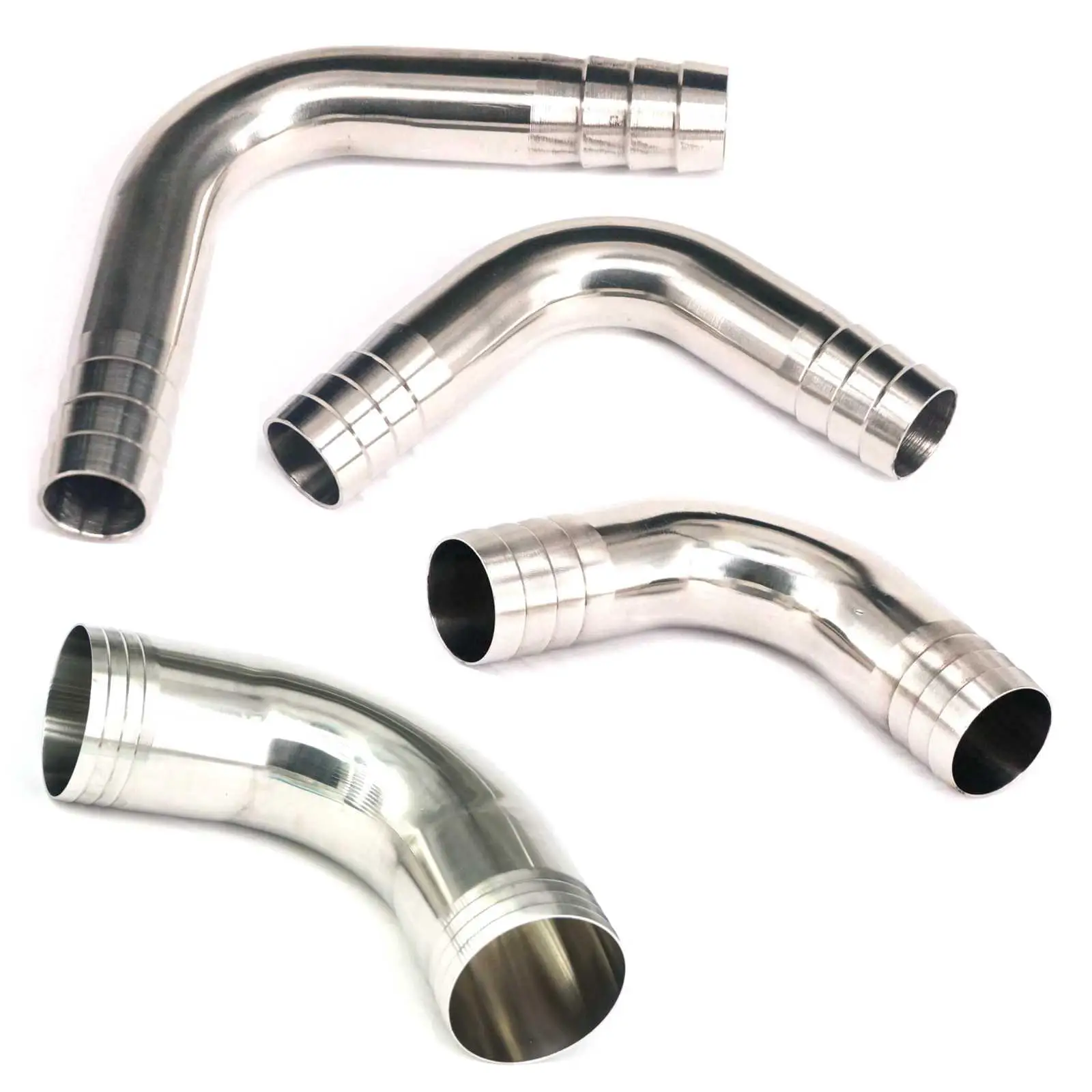 

Fit Tube I.D 12.7/16/19/22/25/32/38/45/51/57/63/76/89mm Hose Barbed 304 Stainless Steel Sanitary 90 Degree Elbow Pipe Fitting